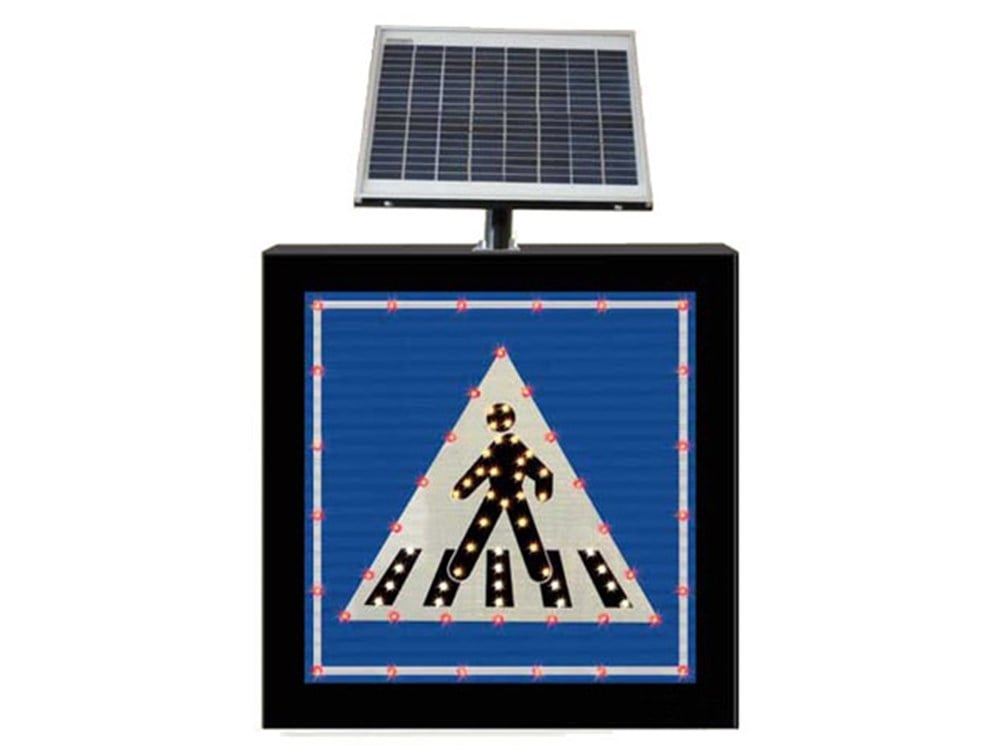 Güneş Enerjili Yaya Geçidi Levhası B-14b 650x650x100 mm