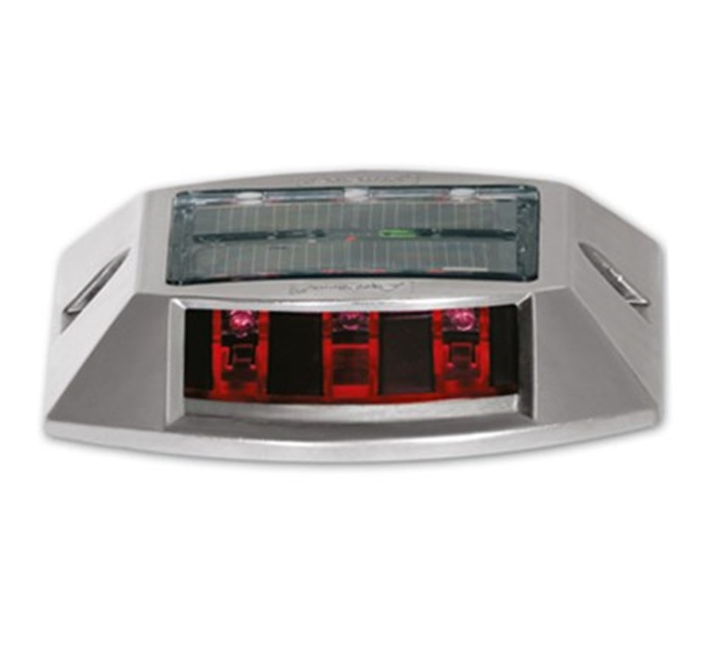5'li Set Kırmızı Solar Yol Butonu 3x3 Ledli