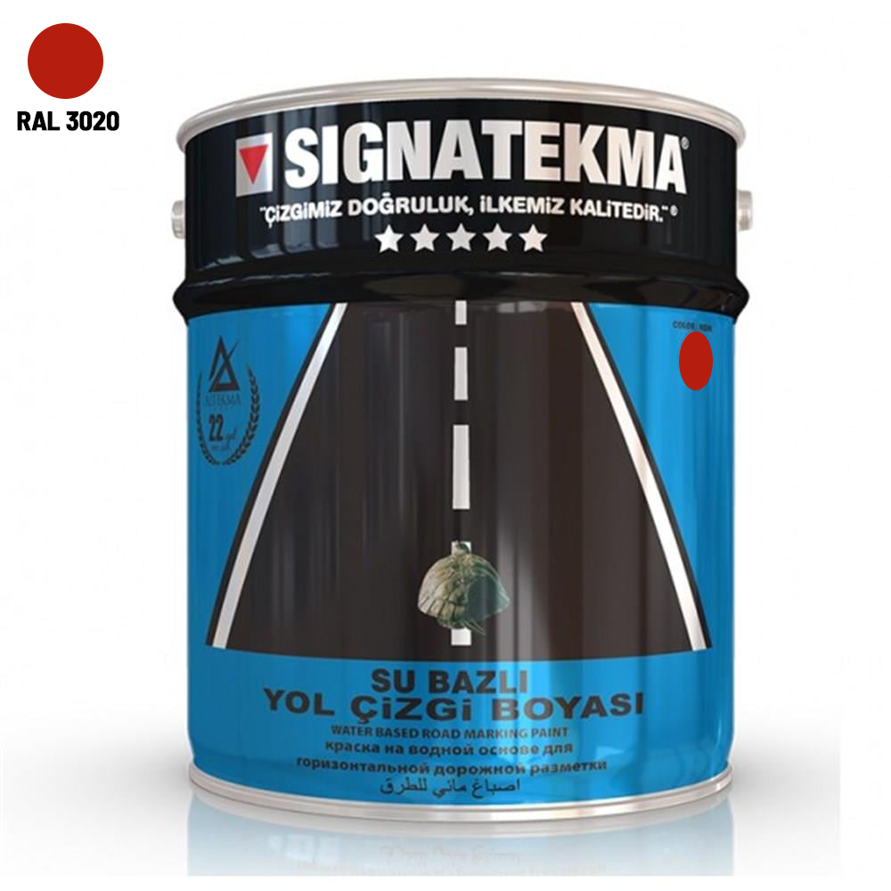 Hydral Su Bazlı Yol Çizgi Boyası - 25 Kg KırmızıYol Çizgi Boyaları