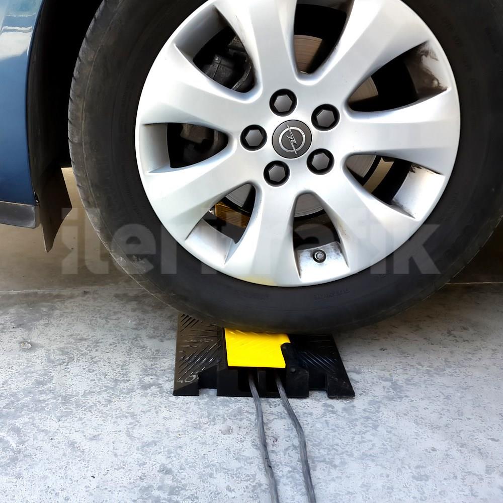 Kablo Kanallı Hız Kesici 2 Kanallı, Yol Kasisi 25 x 100 x 4,5 cm