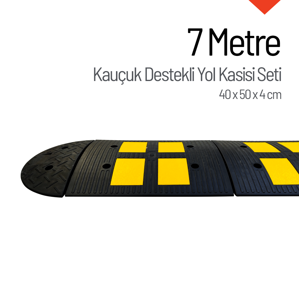 Kauçuk Destekli Yol Kasisi Set, Hız Kesici 40 x 50 x 4 cm - 7 MetreCompound Yol Kasisi Setleri