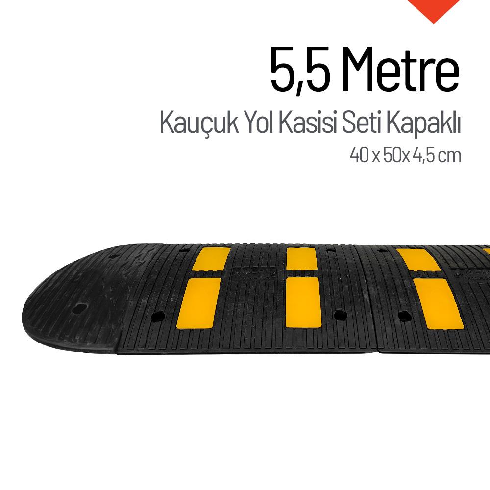 Kauçuk Hız Kesici, Yol Kasisi EKO 4 Bantlı 40 x 50 x 4.5 cm - 5,5 MetreKauçuk Yol Kasisi Setleri