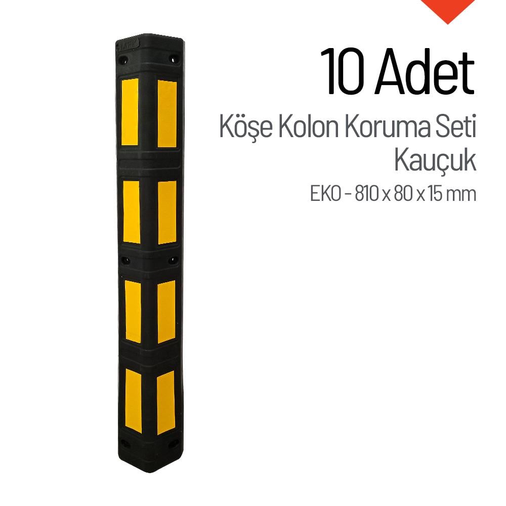 Kauçuk Köşe Kolon Koruma EKO Petekli Onlu SetKöşe Kolon Koruyucu