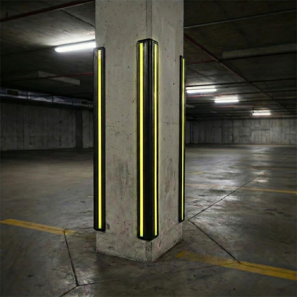 Rubber Corner Guard Set (100 x 8 x 8 cm + 2 End Caps)Column Protectors