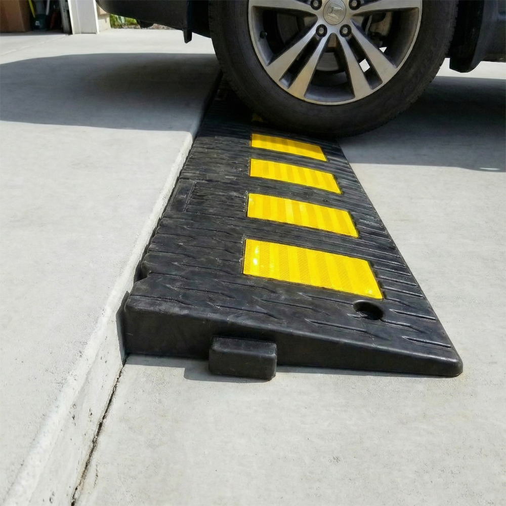 Kauçuk Rampa Set, Otopark Rampası, Kaldırım Rampası 30 x 50 x 4,5 cm - 3 Bantlı - 4,5 MetreRubber Ramp Sets