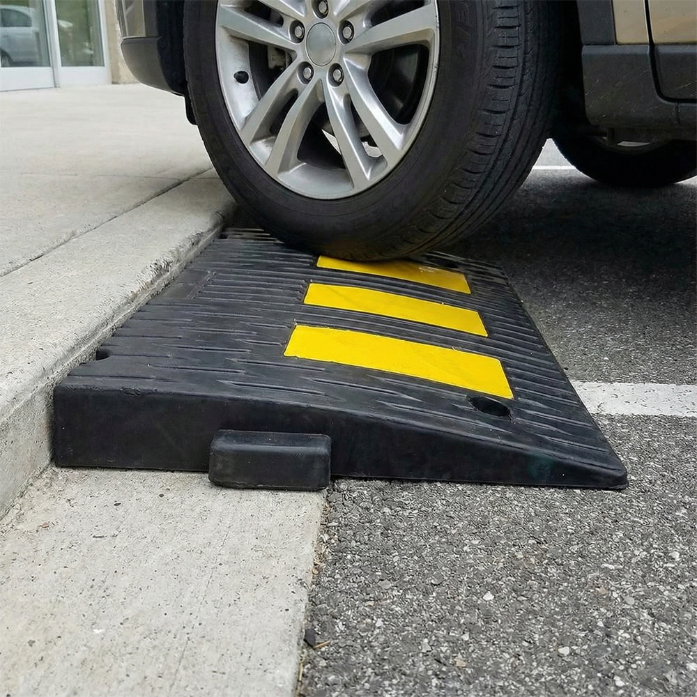 Kauçuk Rampa Set, Otopark Rampası, Kaldırım Rampası 30 x 50 x 4,5 cm - 3 Bantlı - 4,5 MetreRubber Ramp Sets