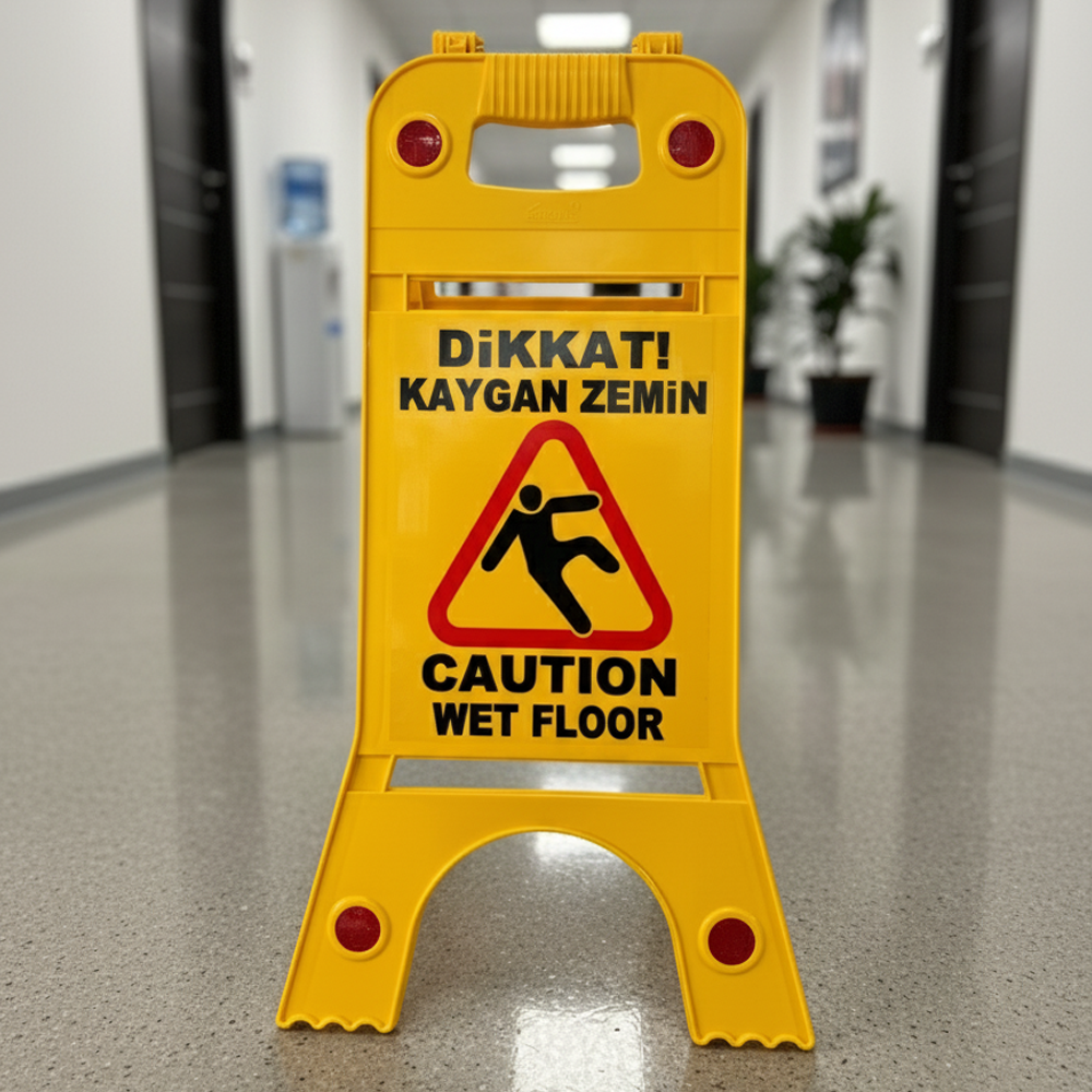 A-Frame Caution Slippery Surface Signboard 24,5 x 62 cmPlastic Signboards