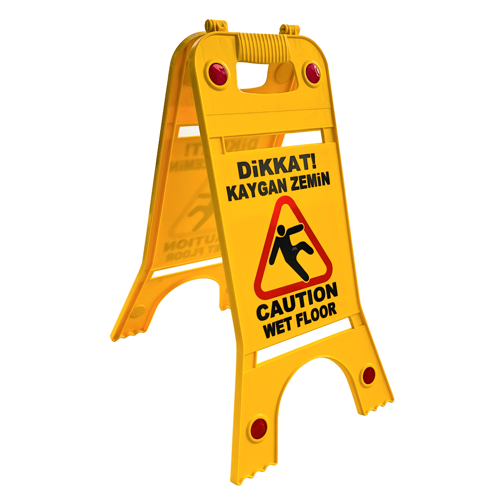 A-Frame Caution Slippery Surface Signboard 24,5 x 62 cmPlastic Signboards