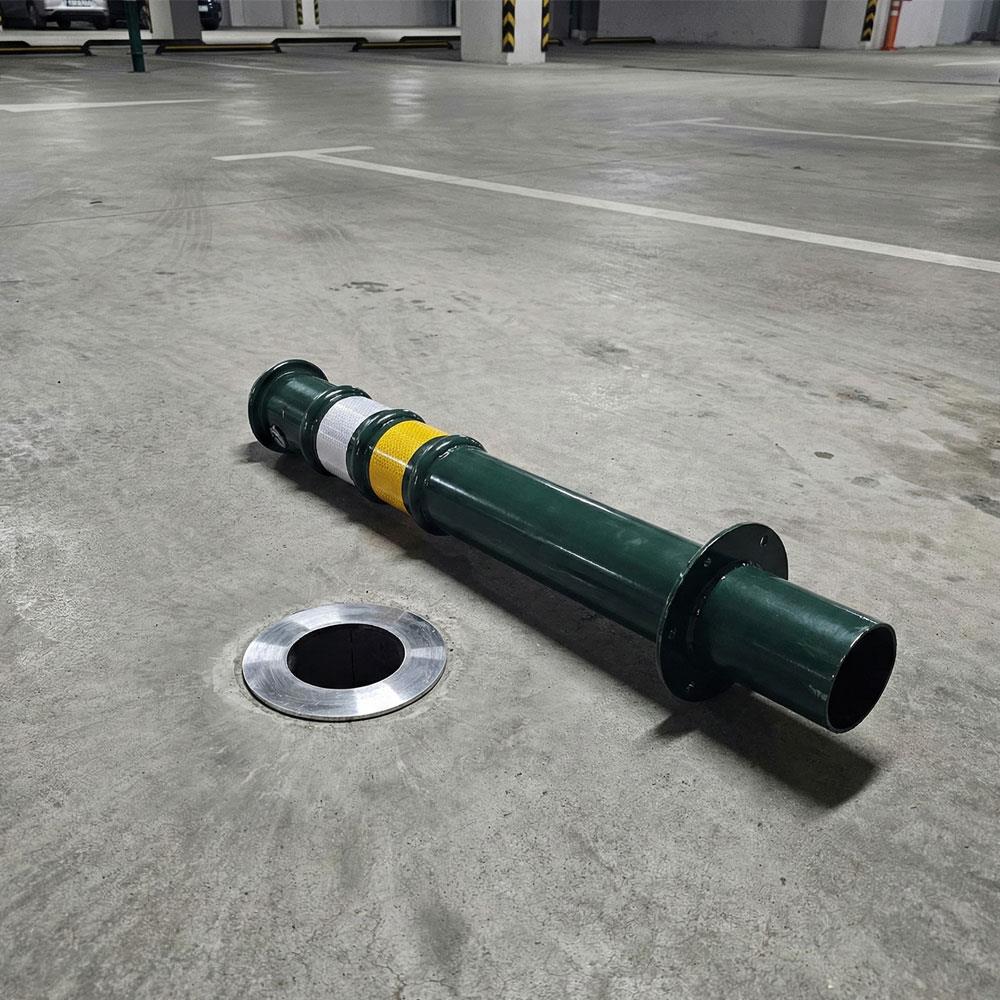 Kilitli Otopark Direği 75 cm, Çıkan Tip Ankrajlı Park BariyeriKilitli Park Direkleri
