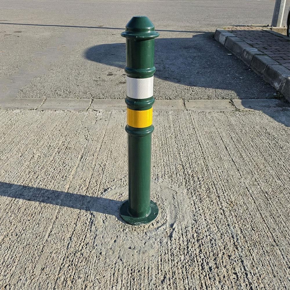 Kilitli Otopark Direği 75 cm, Çıkan Tip Ankrajlı Park BariyeriKilitli Park Direkleri