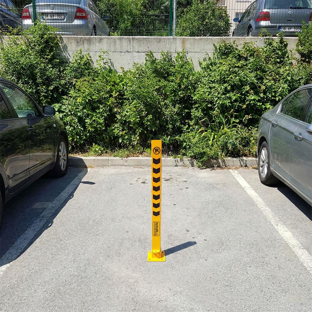 Kilitli Otopark Direği 75 cm - Yatar Tip Park Bariyeri (Asma Kilit Dahil)Kilitli Park Direkleri