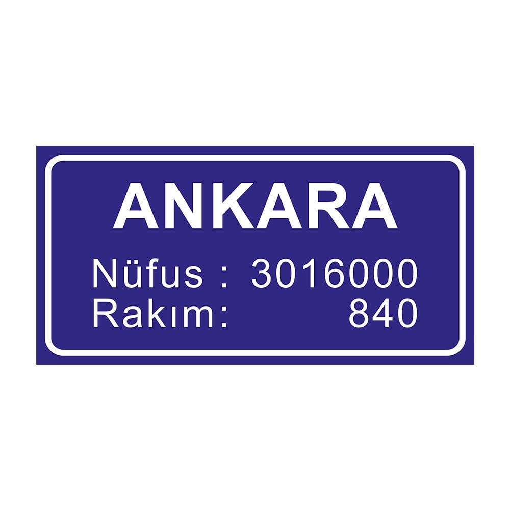 Mesken Mahal Levhası (İl Merkezi) B-9aBilgi İşaretleri