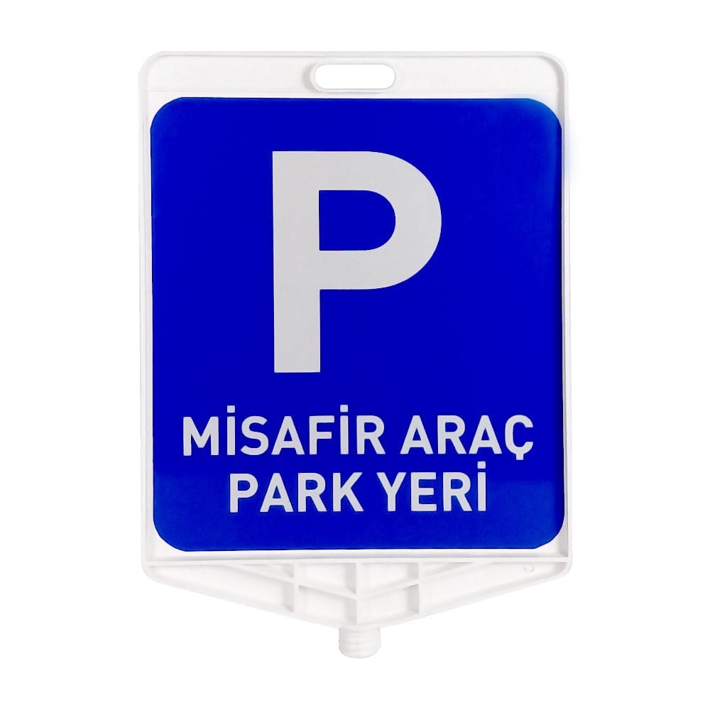 Misafir Araç Park Yeri Çift Taraf Baskı Delinatör Seti SiyahDelinatör Seti