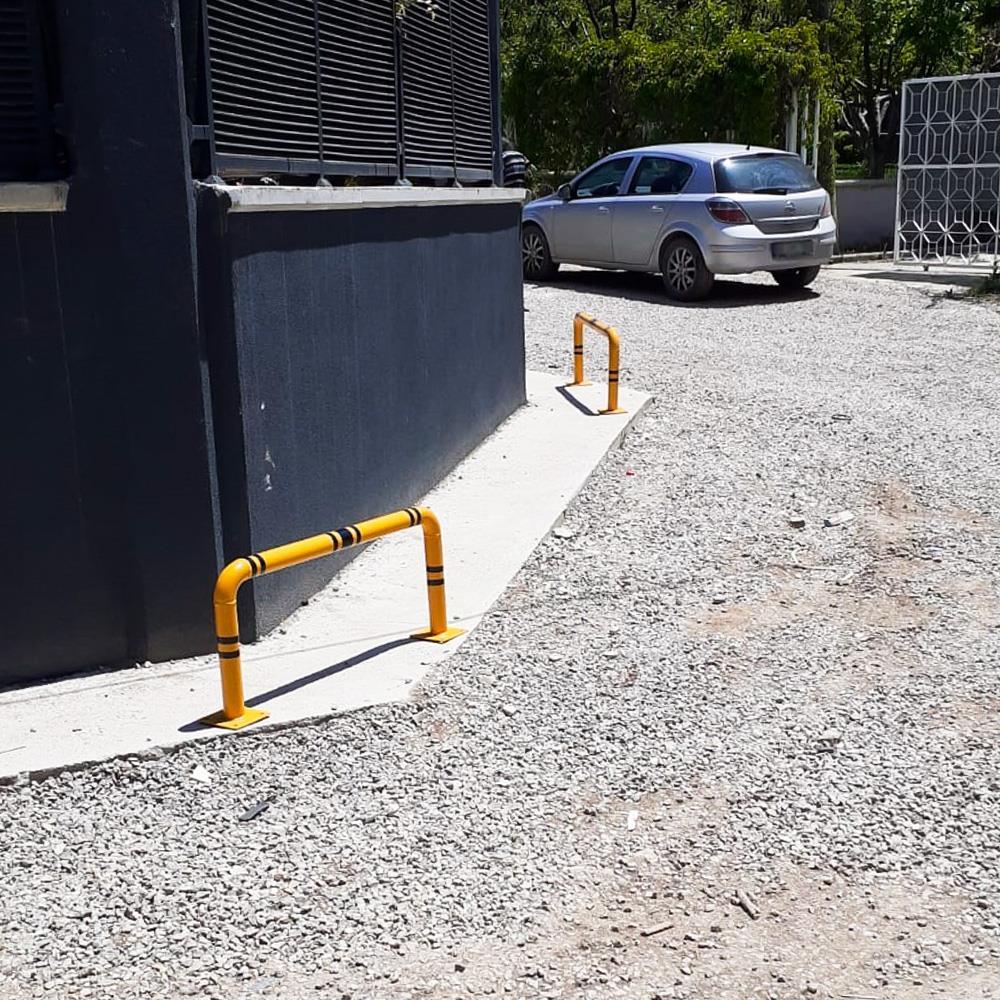 Otopark Kolon Koruyucu Bariyer, Metal Bariyer 104x46cmMetal Köşe Kolon Koruma