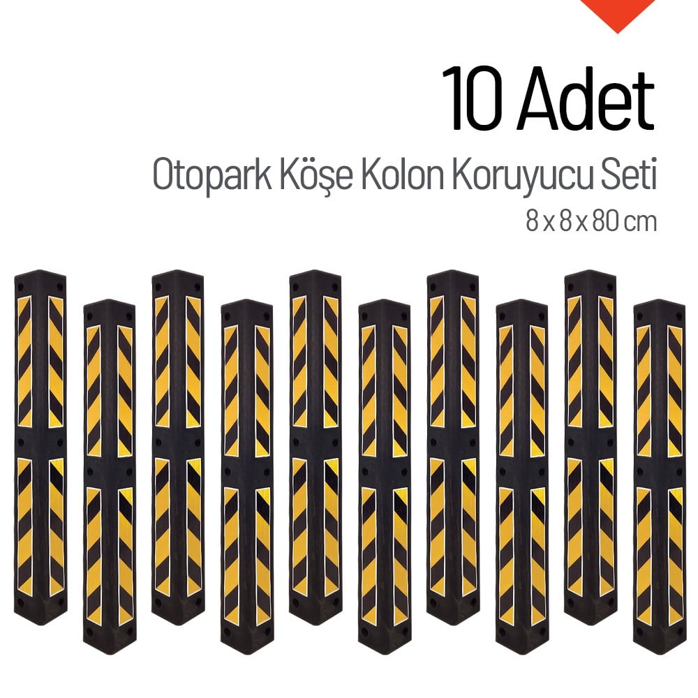 Otopark Kolon Köşe Koruyucu 10'lu SetKöşe Kolon Koruyucu