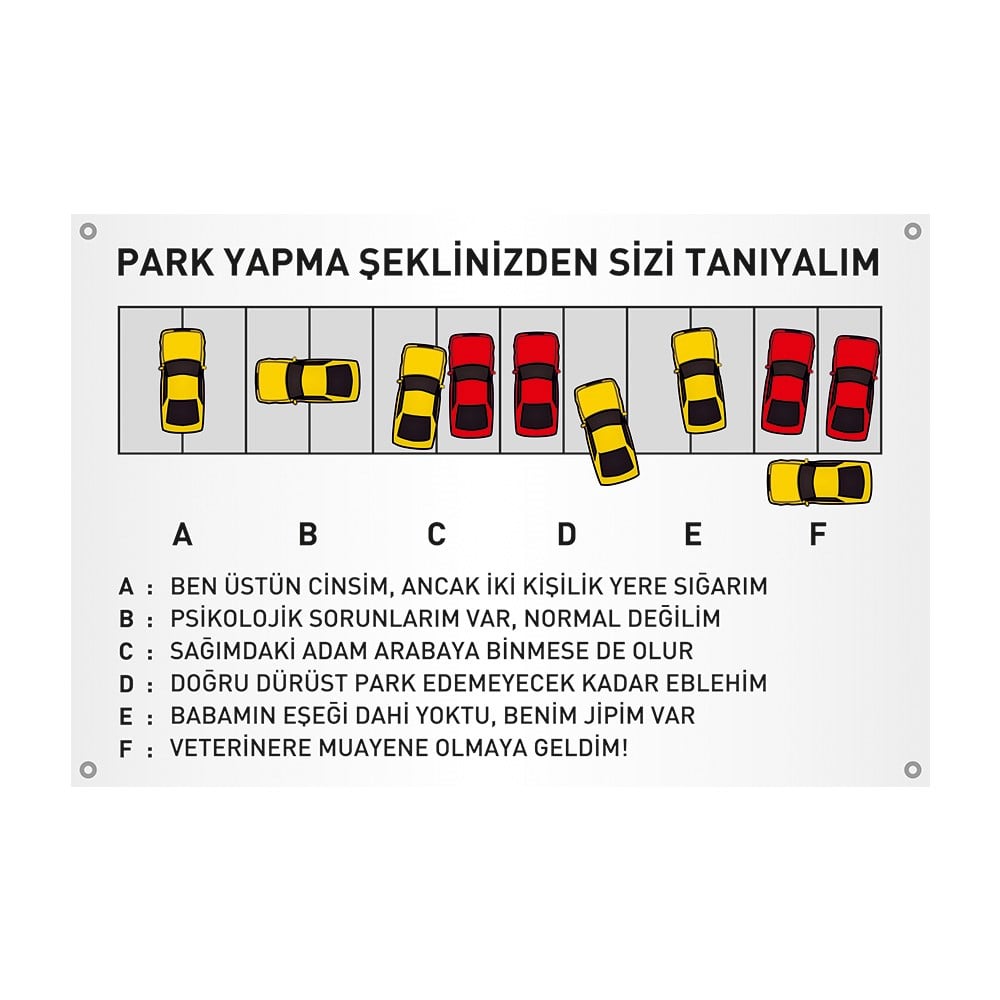 Park Yapma Şeklinizden Sizi TanıyalımOtopark Levhaları