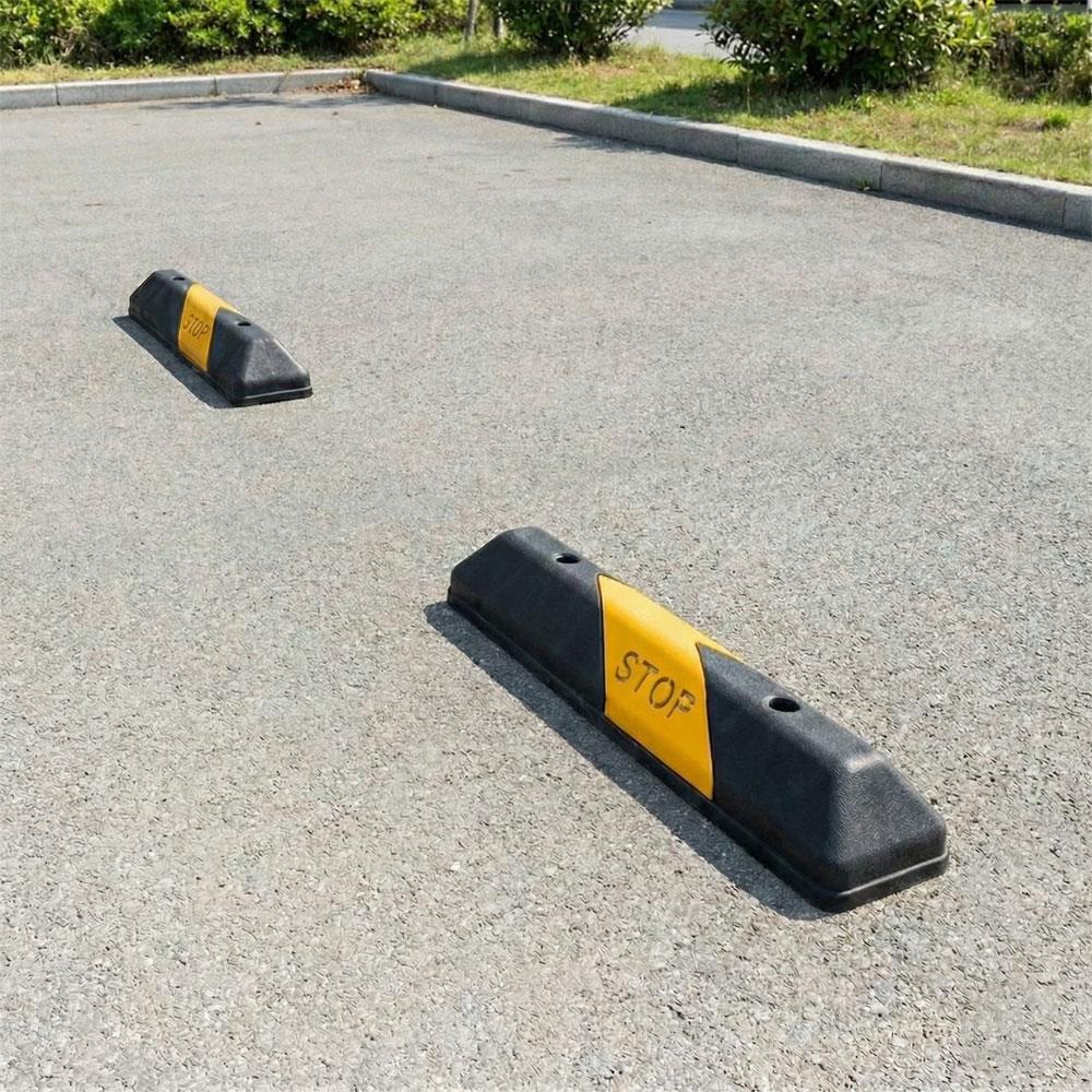 Plastik Oto Park Araç Stoperi 60 cm Siyah-SarıOtopark Araç Stoperi