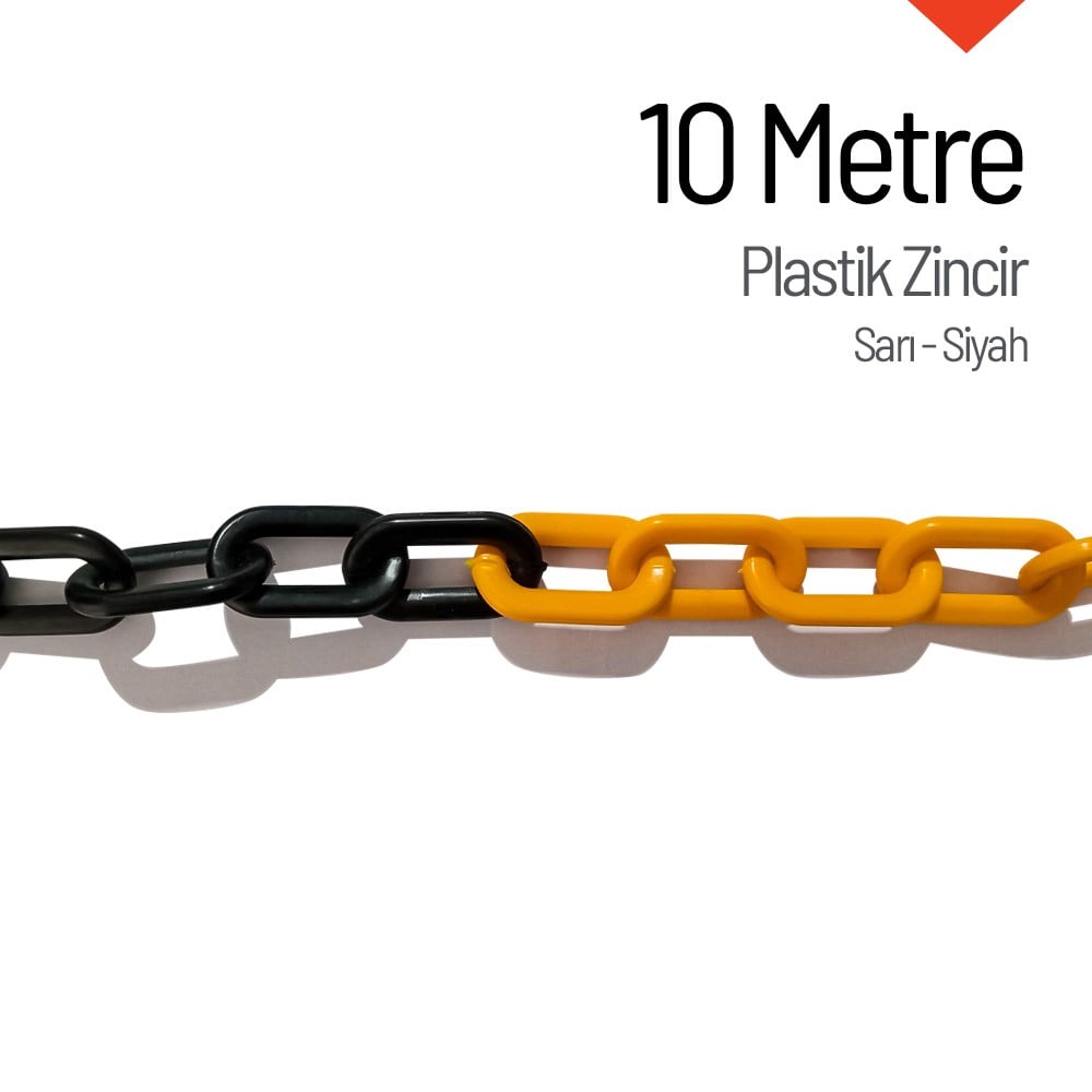 Plastik Zincir Sarı-Siyah 10 m