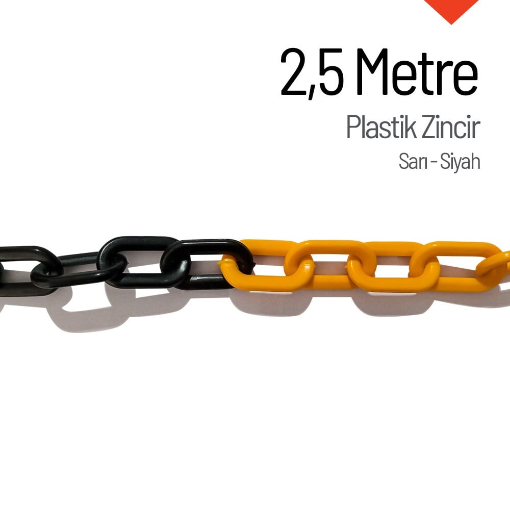Plastik Zincir Sarı-Siyah 2,5 m