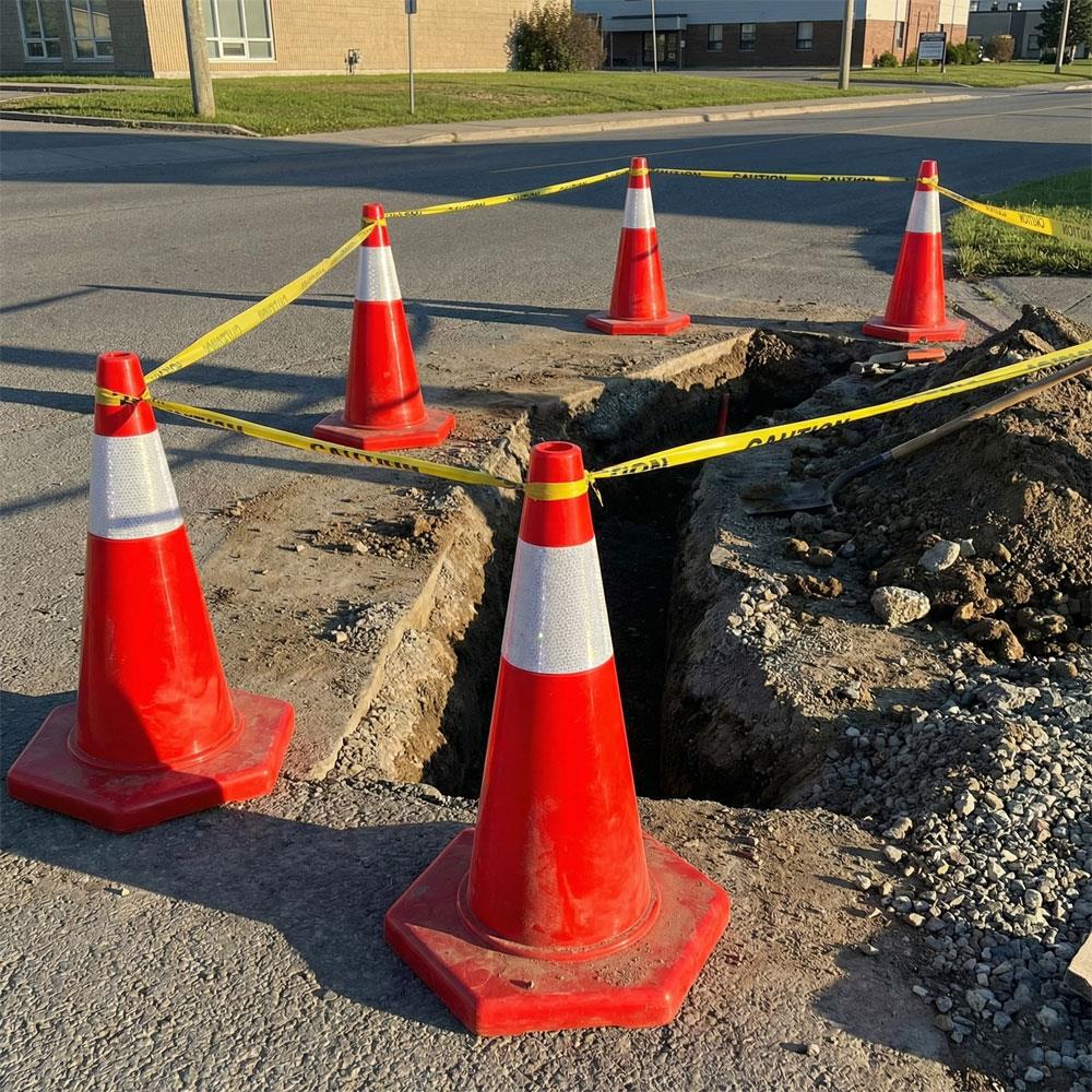 PVC Trafik Konisi 50 cm Tek Reflektifli - Ağırlıksız Trafik DubasıTrafik Konisi PVC 50 cm