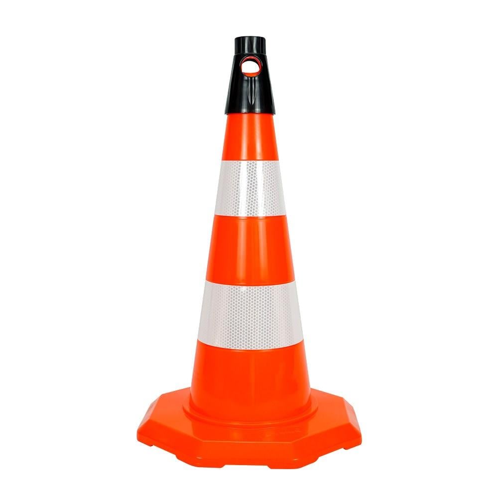 PVC Trafik Konisi 52 cm Çift Reflektifli Trafik Dubası