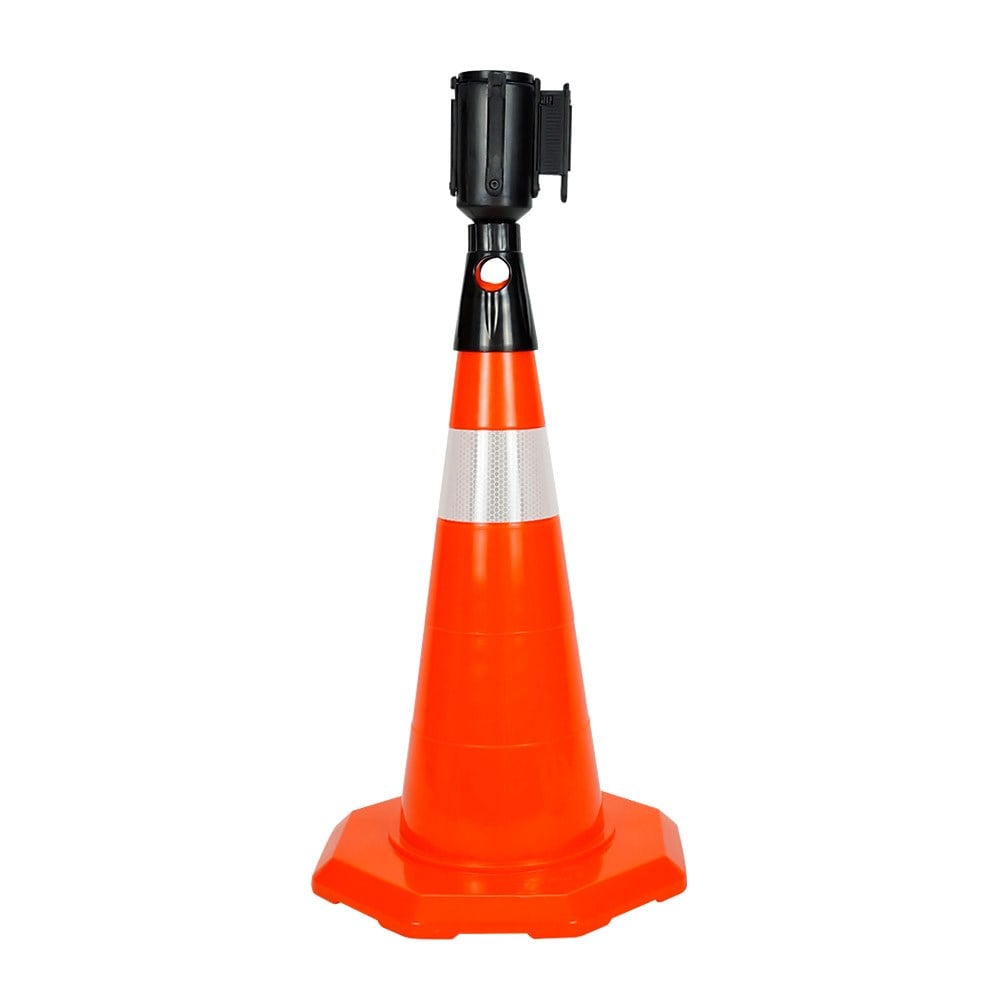PVC Trafik Konisi 52 cm Tek Reflektifli Trafik Dubası