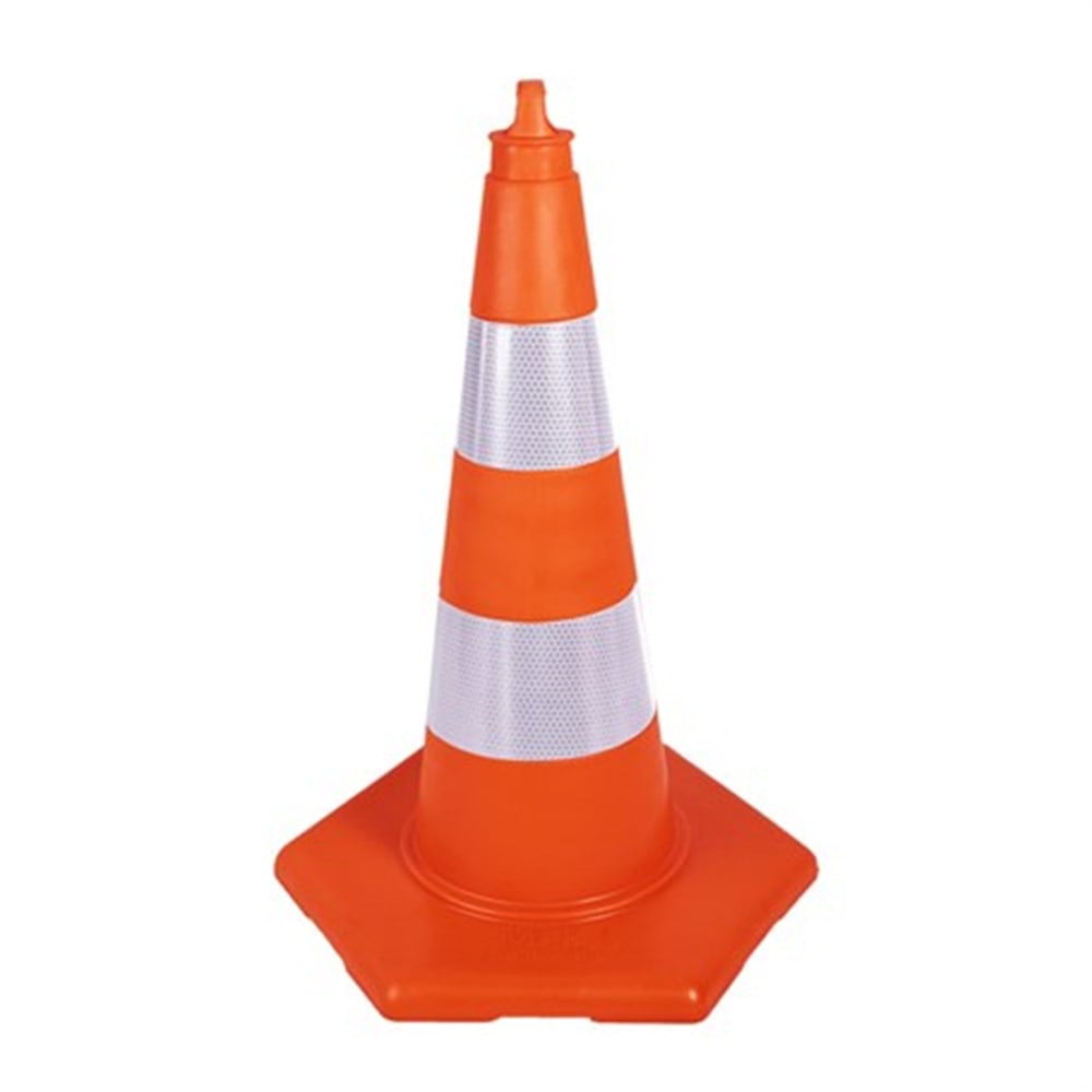 10 Adet PVC Trafik Konisi 52 cm Trafik Dubası