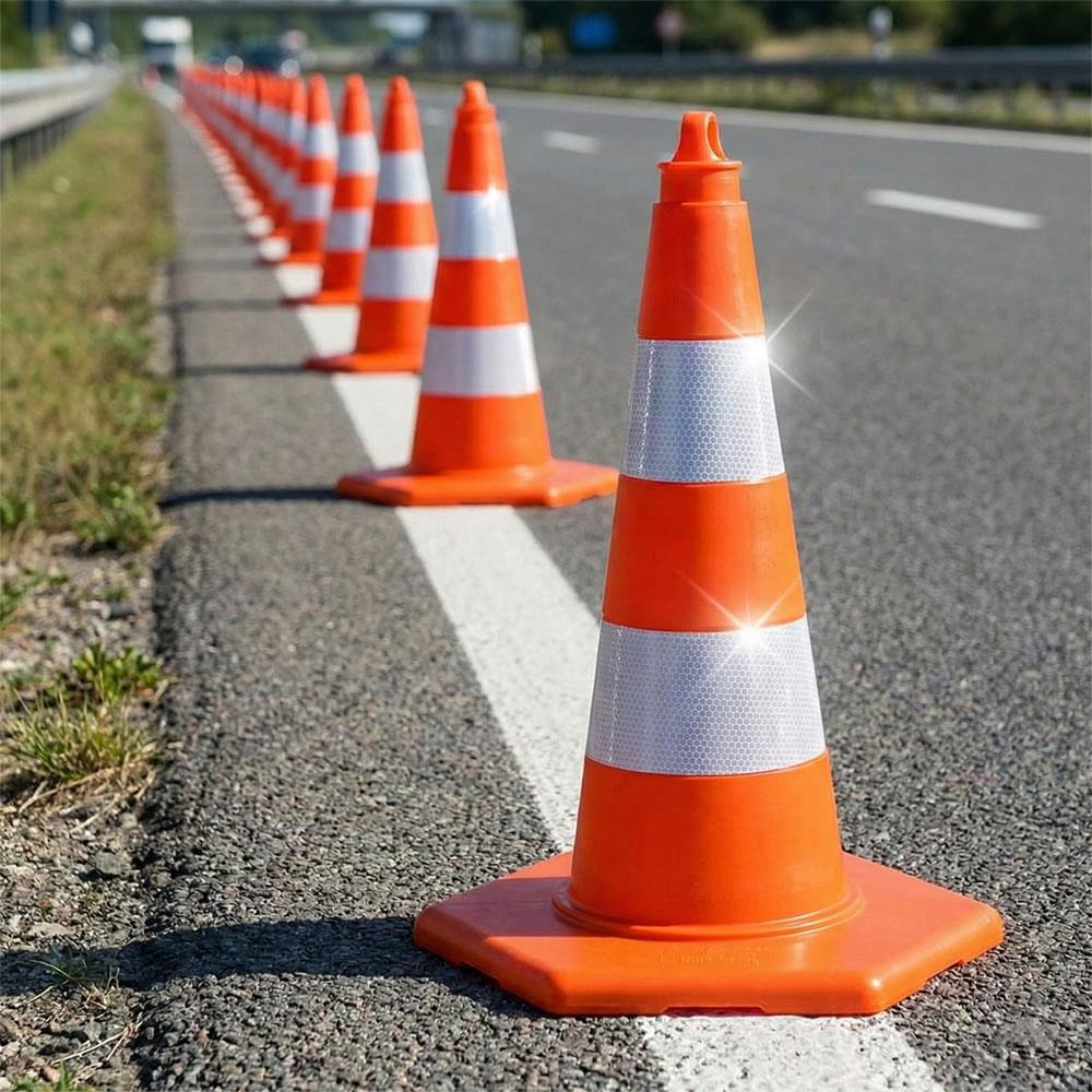 PVC Traffic Cone 75 cm  with Hexagonal BasePVC Traffic Cones 75 cm