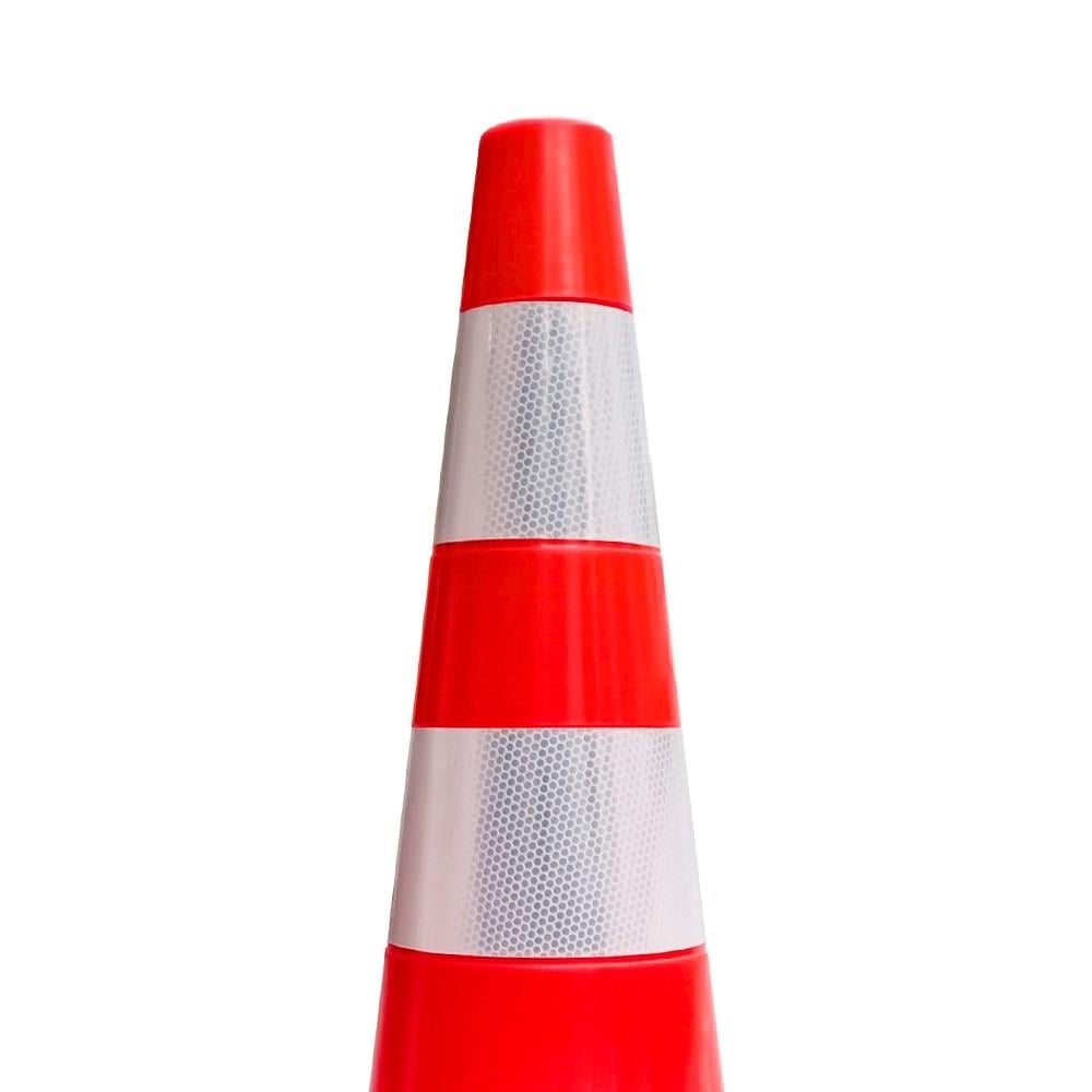 PVC Trafik Konisi 90 cm Çift Reflektifli