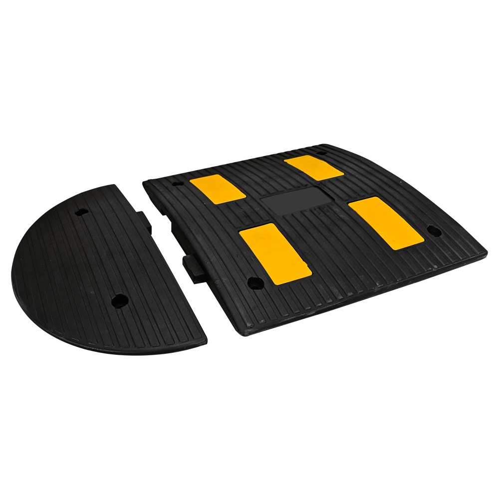 Reflektifli Kauçuk Hız Kesici 4 Bantlı, Yol Kasisi 50 x 50 x 4 cmKauçuk Yol Kasisi