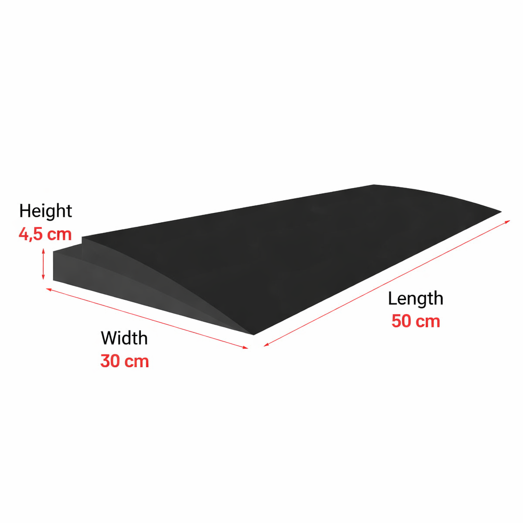 Kauçuk Otopark ve Eşik Rampası 30 x 50 x 4,5 cmKauçuk Rampa