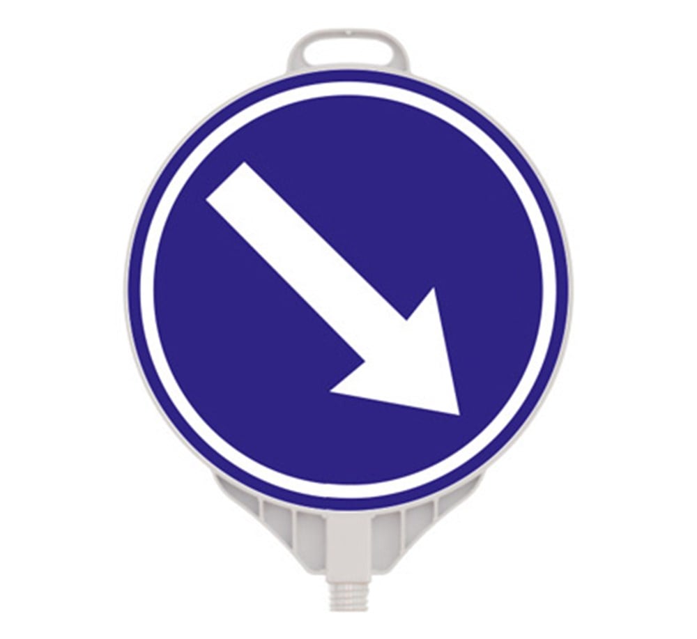 Sağdan Gidiniz Yuvarlak Ultra Levha Tek Taraf Baskı