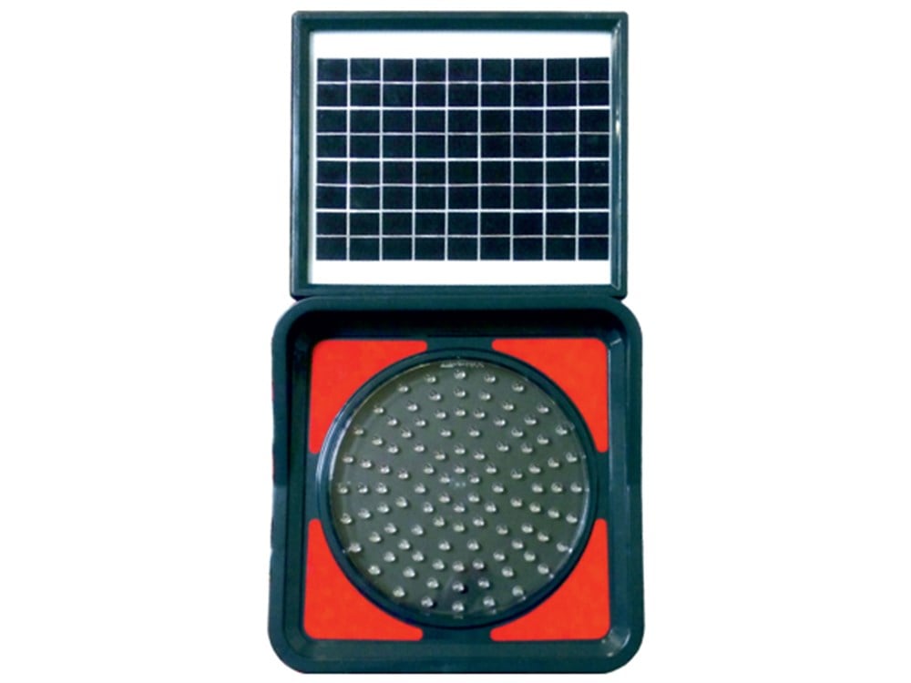Solar Flaşörlü Ledli Lamba (Kırmızı)