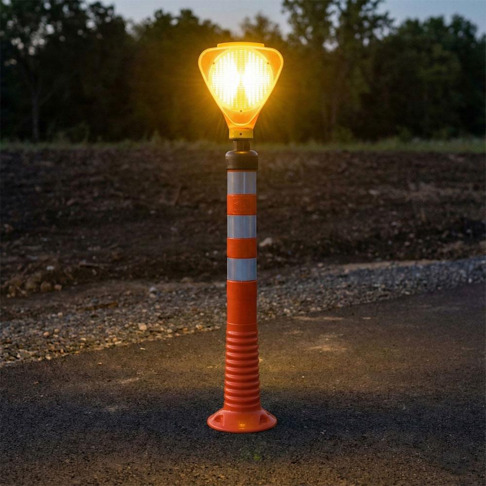 Solar Üçgen Flaşörlü Delinatör Seti (Sarı Flaşör)Delinatör Seti