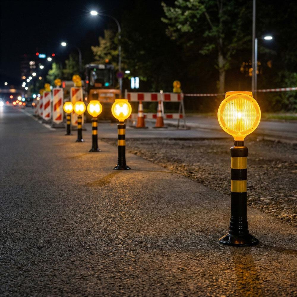 Solar Yuvarlak Flaşörlü Delinatör Seti SiyahDelinatör Seti