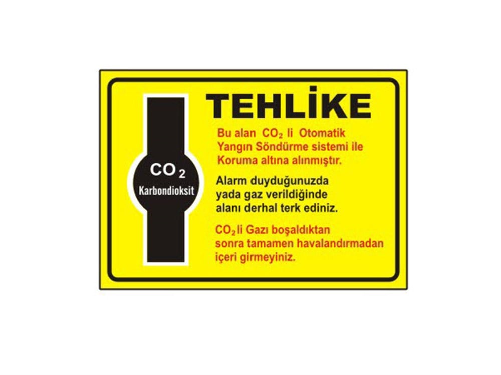 Tehlike Karbondioksit  Levhası
