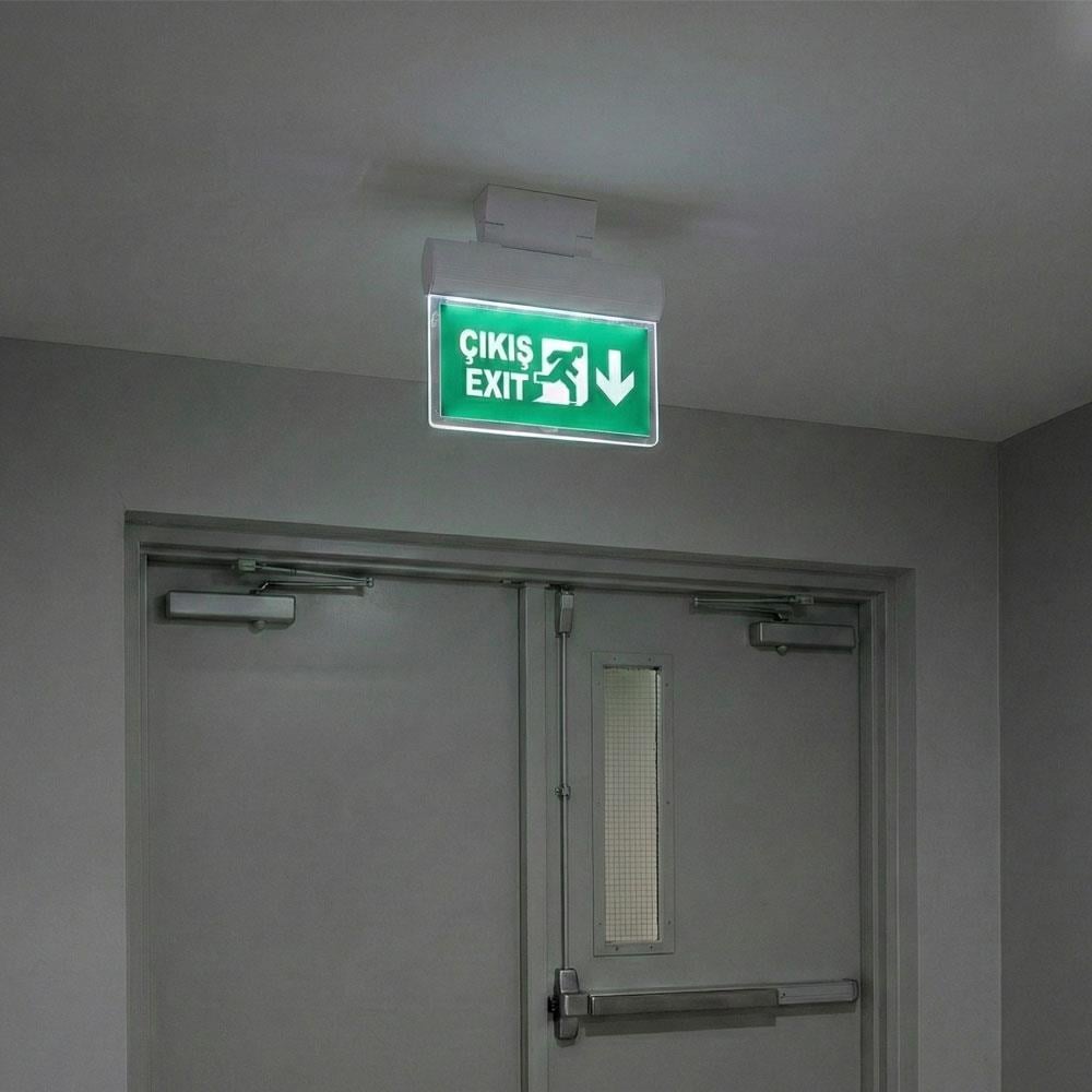 Tekyüz Acil Çıkış Yönlendirme Armatürü O Seri 600 x 400 mmSıva Üstü