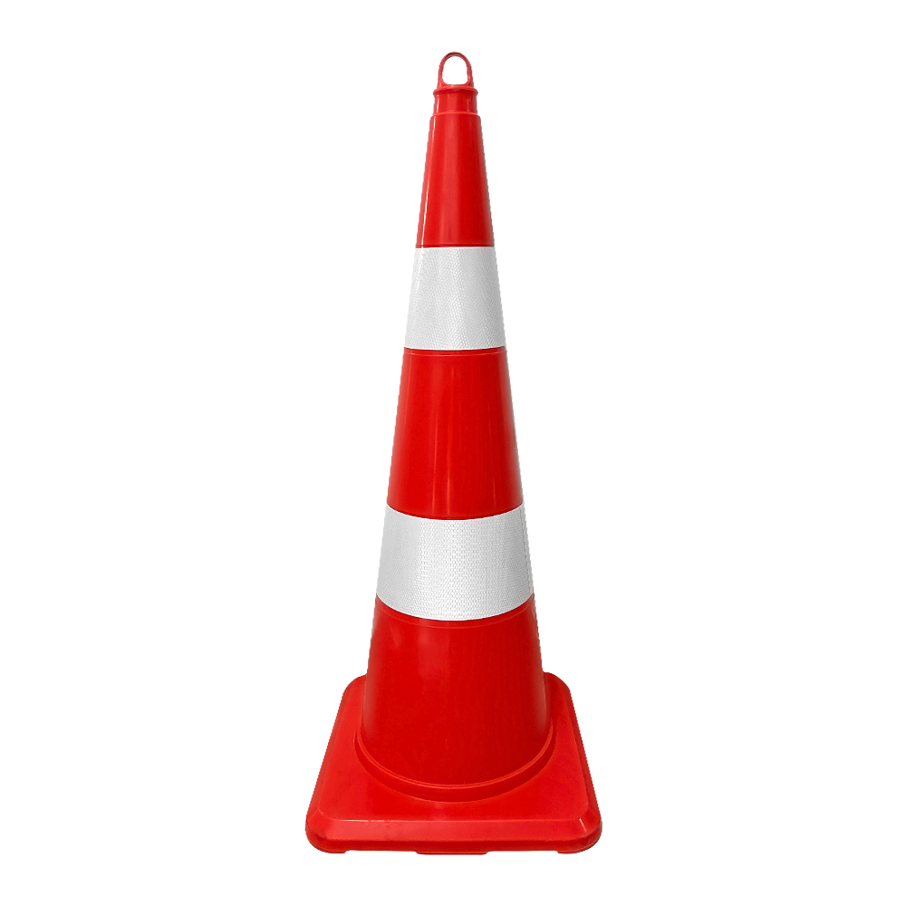 TPE Trafik Konisi 90 cm Çift Reflektifli Trafik DubasıTrafik Konisi PPC 50-60-75 cm