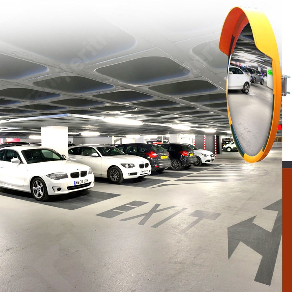 Trafik Güvenlik Aynası 60 cm Sarı-Siyah, Tümsek Ayna Otopark Aynası