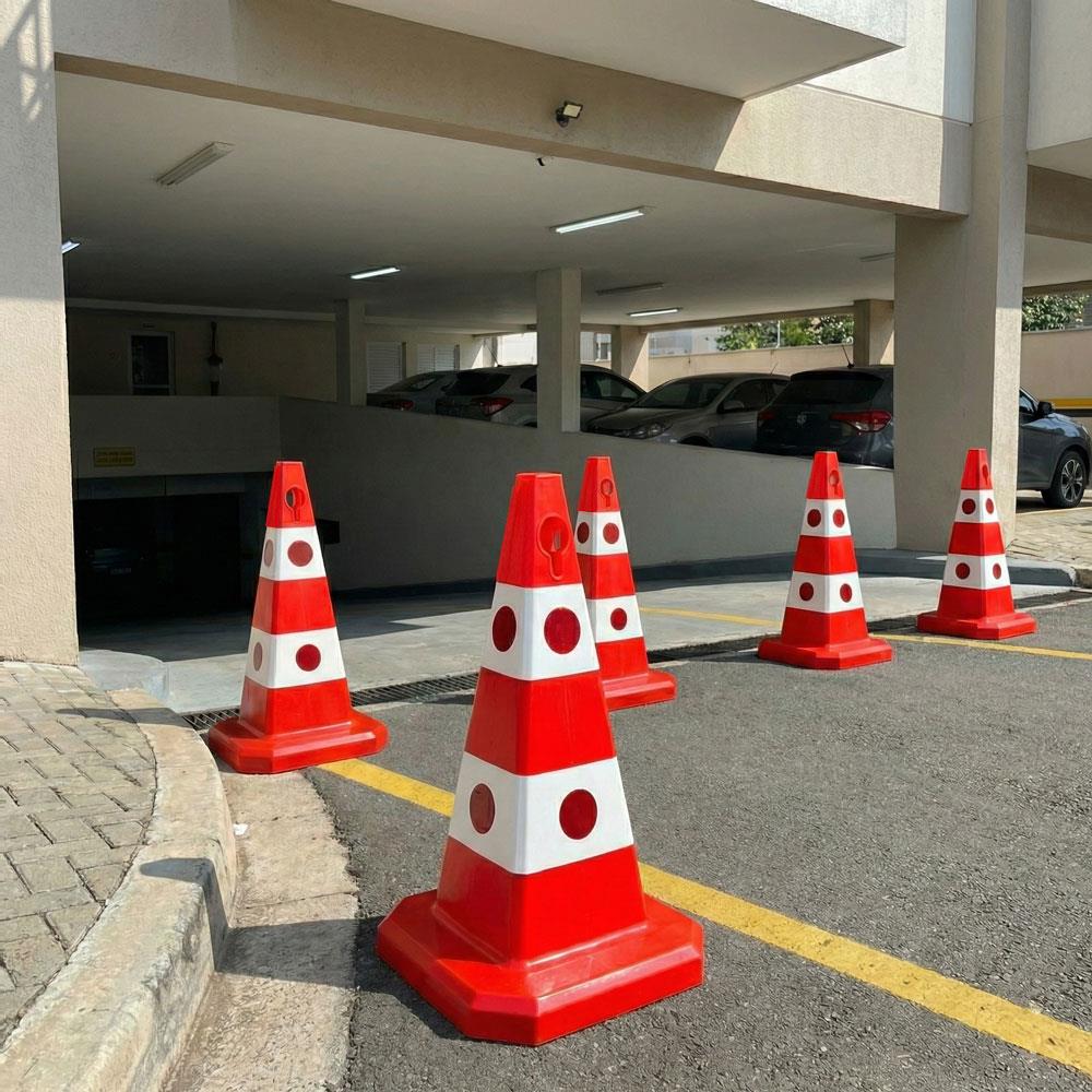 Ultra Kedi Gözlü Trafik Konisi 60 cm - Ağırlıksız Trafik DubasıTrafik Konisi PPC 50-60-75 cm