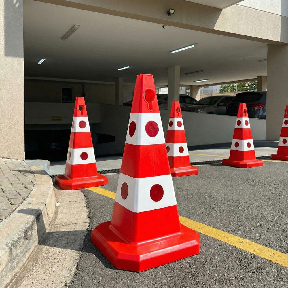 Ultra Kedi Gözlü Trafik Konisi 60 cm - Ağırlıksız Trafik DubasıTrafik Konisi PPC 50-60-75 cm