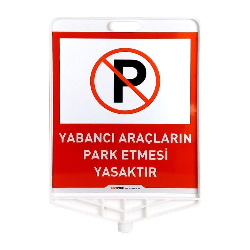 Yabancı Araçların Park Etmesi Yasaktır Çift Taraf Baskı Delinatör Seti SiyahDelinatör Seti
