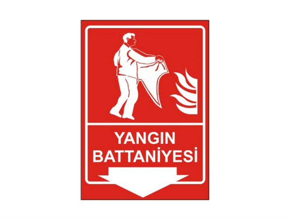 Yangın Battaniyesi Levhası