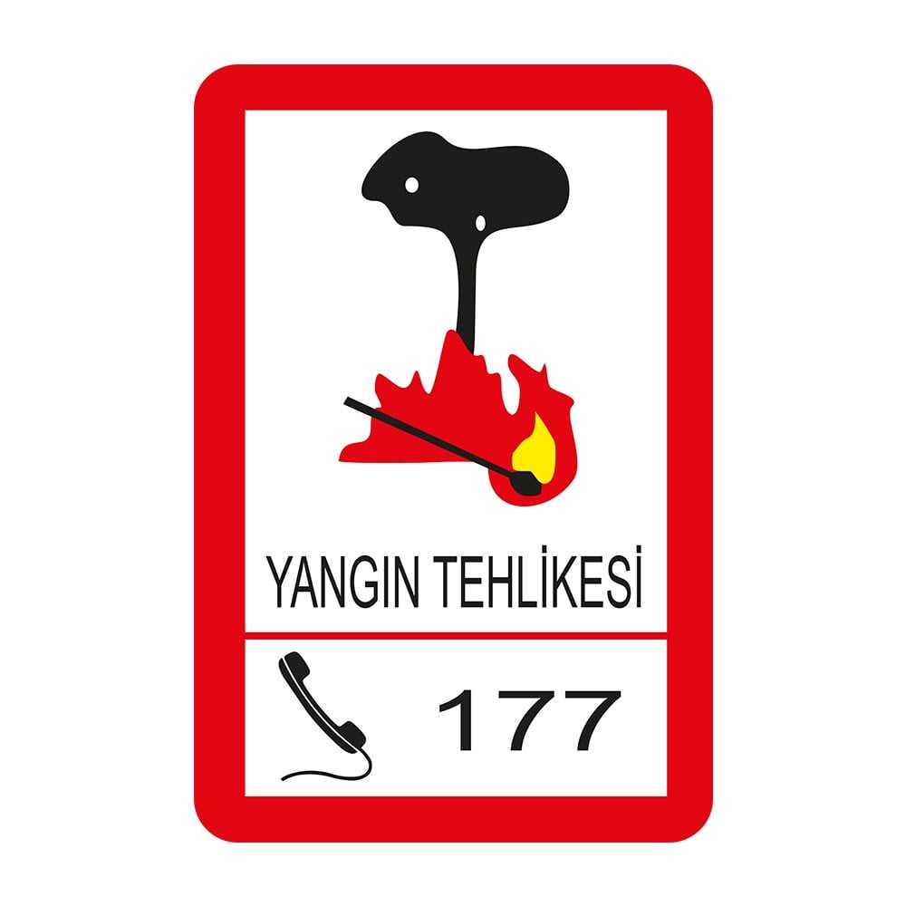 Yangın Tehlikesi Levhası B-42Bilgi İşaretleri