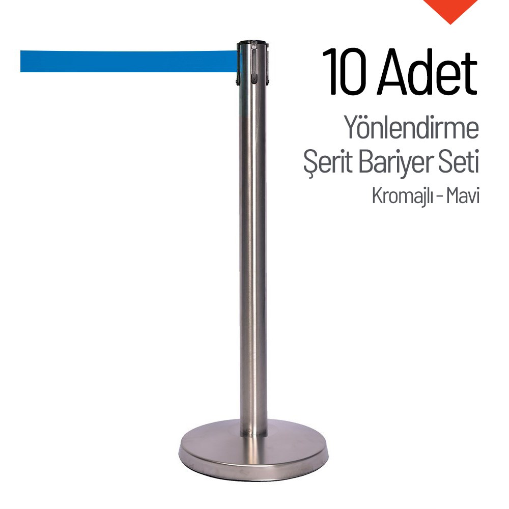 Yönlendirme Şerit Bariyer 10 Adet İndirimli Set - KromajlıŞerit Bariyer
