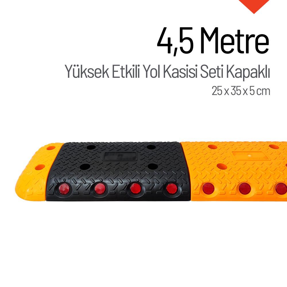 Yüksek Etkili Hız Kesici, Yol Kasisi 25 x 35 x 5 cm - 4,5 metrePlastik Yol Kasisi Setleri