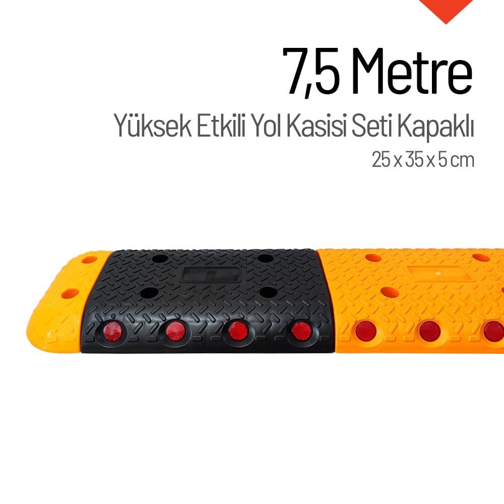 Yüksek Etkili Hız Kesici, Yol Kasisi 25 x 35 x 5 cm - 7,5 metrePlastik Yol Kasisi Setleri