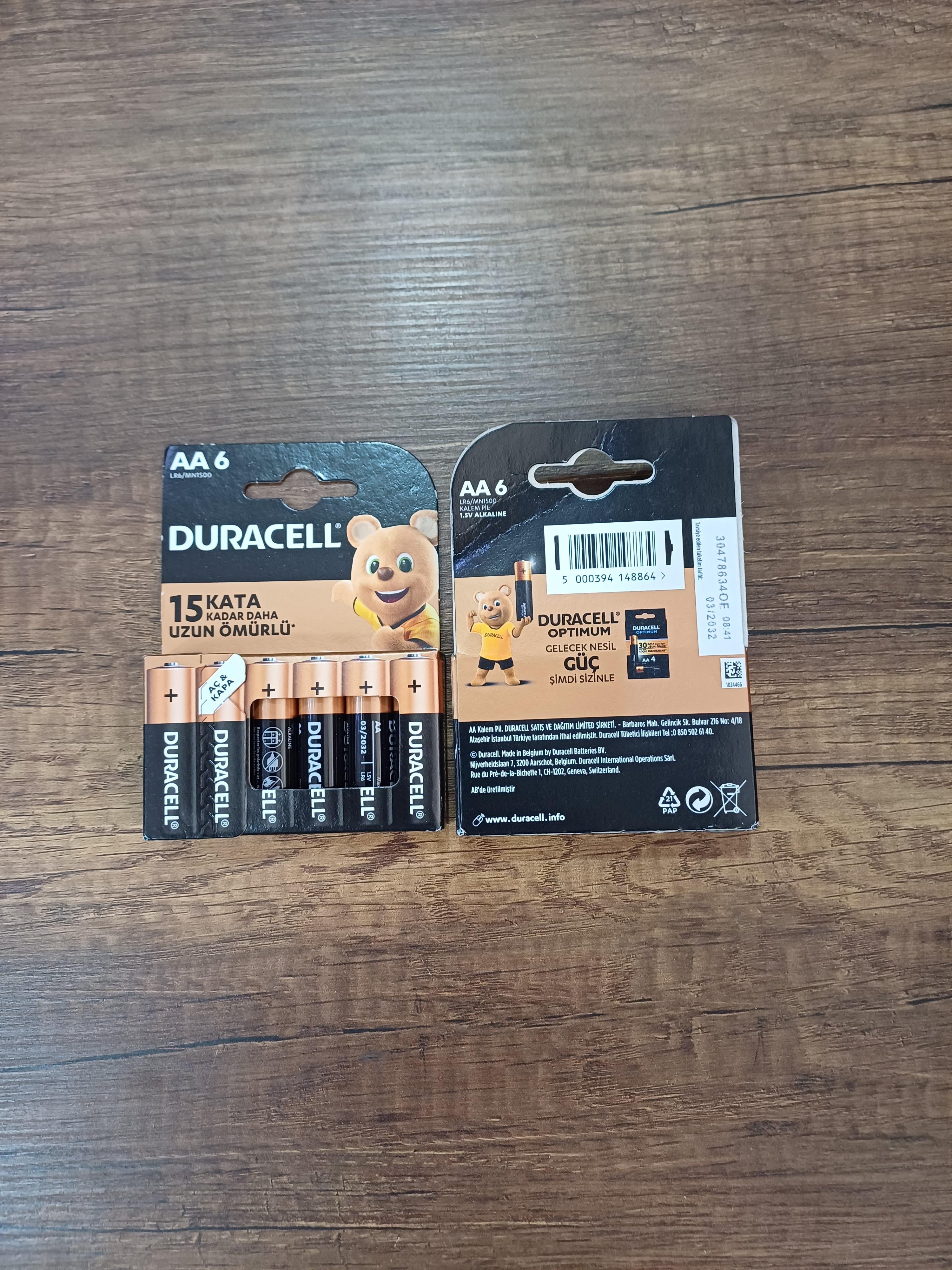 Duracell Alkalin AA Kalem Pil 