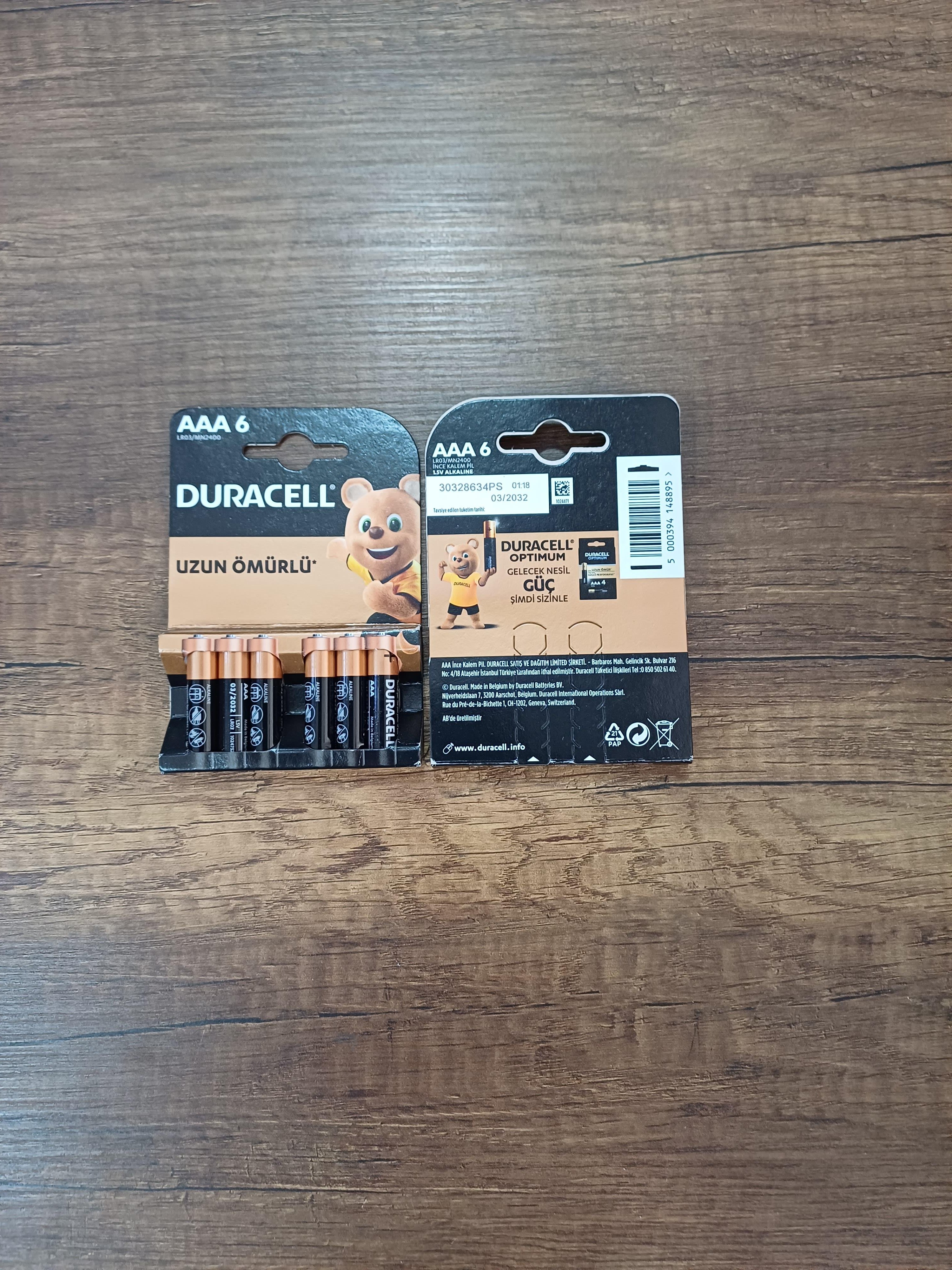 Duracell Alkalin AAA İnce  Pil  