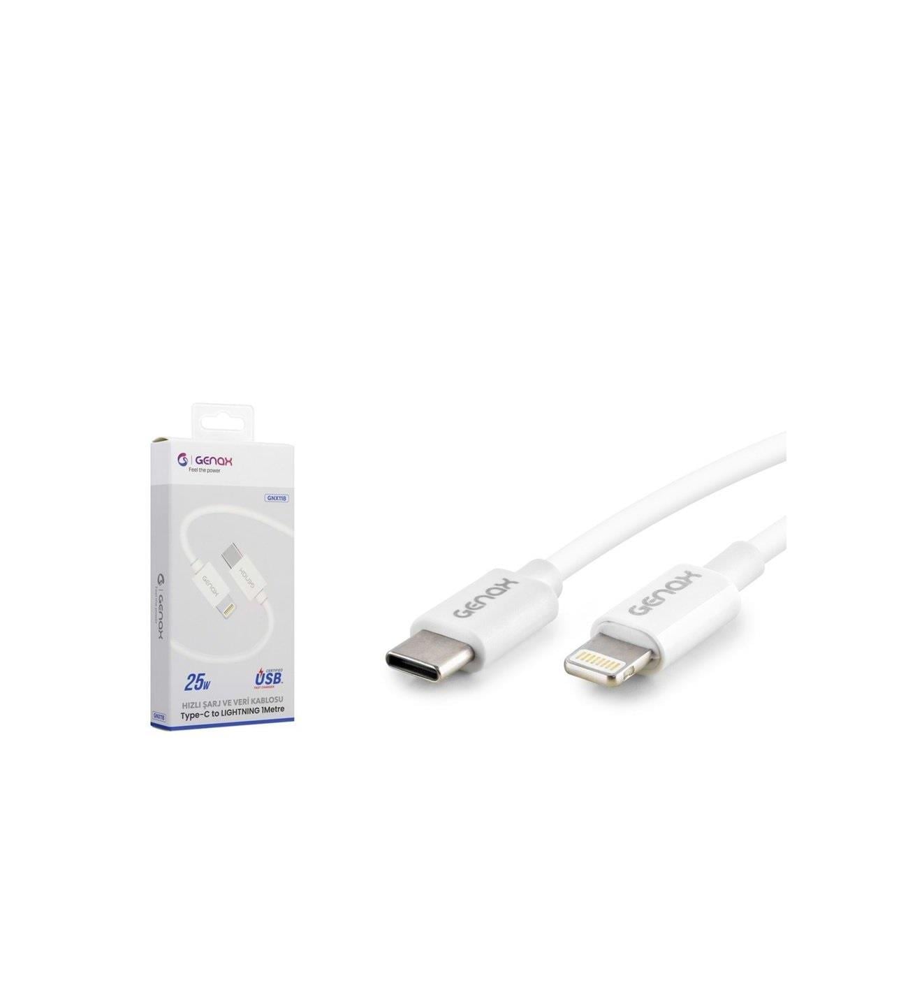GENAX GNX118 TYPE-C TO LIGHTNING KABLO 1M 25W